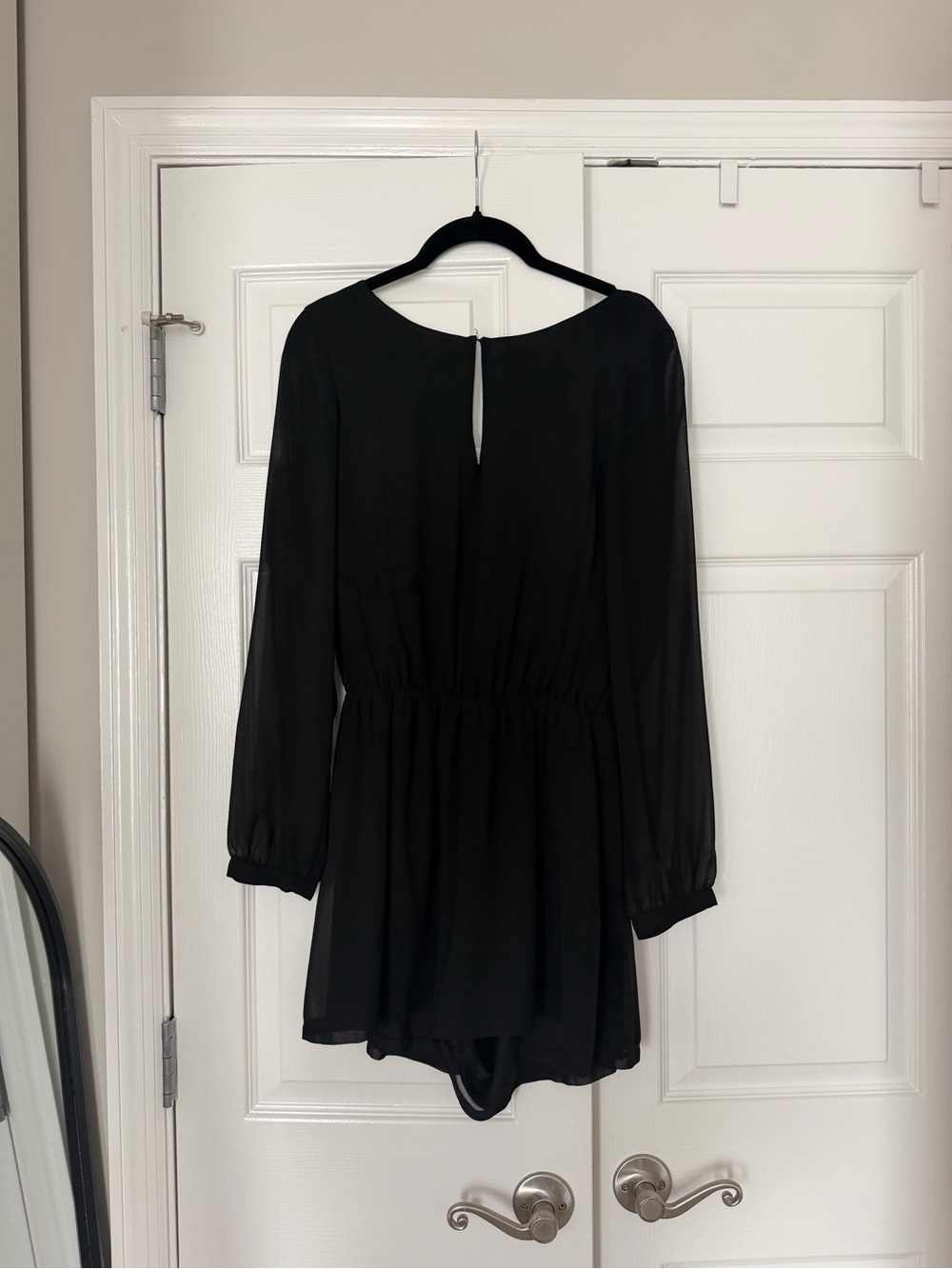 Express Black Women's Romper with Long Sleeves